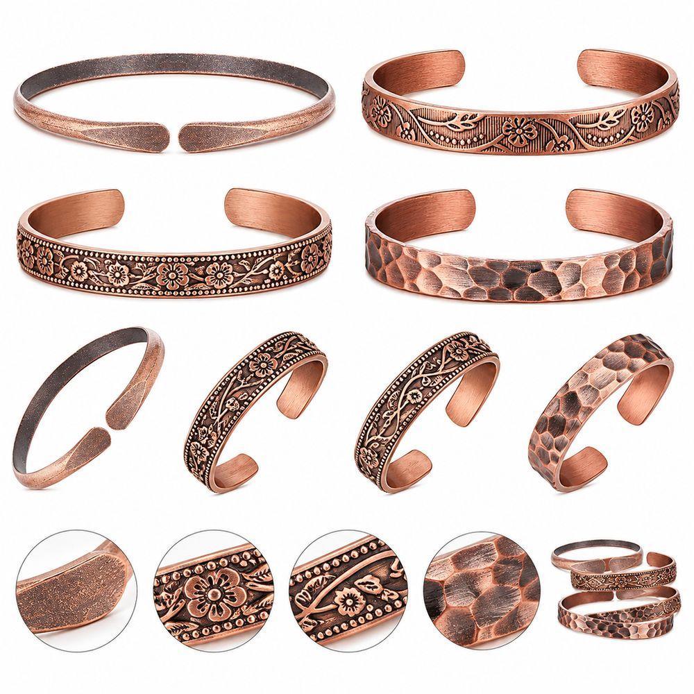 Pure Copper Cuff Bracelet Waterproof Bangle Jewelry Stylish Copper Bangle Casual Outfits