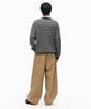 INTEMPOMOOD Pencil Stripe Henley Neck Knit _Black