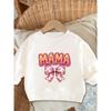 European Size Cute Printed Pattern 0-3 Years Comfortable Spring Lightweight Crew Neck Sweatshirt with Bow Design Highlight, Suitable for Outdoor