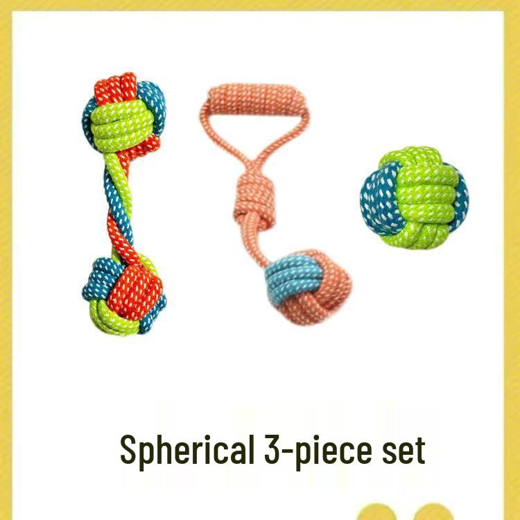 Durable Cotton Rope Frisbee Toy Set for Small To Medium Dogs