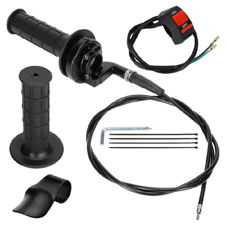 

Wear Resistant Heavy Duty ABS Throttles Grip Set With Seamless Killing Switches Functionality For 50CC 150CC 250CC Bikes 1