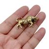 Chaveiro de latão retrô com estatuetas de tourada, joias penduradas, metal, cobre, animal do zodíaco, touro, chaveiro de carro, pingentes, decoração de berloques