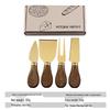 Acacia Handle Stainless Steel Cheese and Butter Knife Set