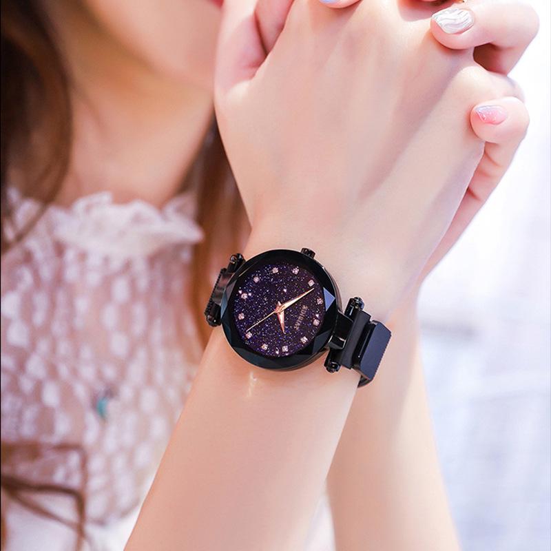 

Taishijie Women s Starry Sky Magnetic Quartz Watch чёрный