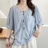 NaVaVa Women Simple Basic Thin V Neck Short sleeVe Blouse Nb2821