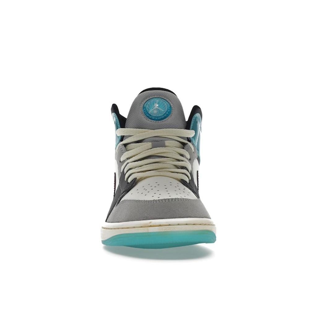 Air Jordan 1 Mid Exploration Unit Men Sneakers White Sail Team-Red FB1870-161