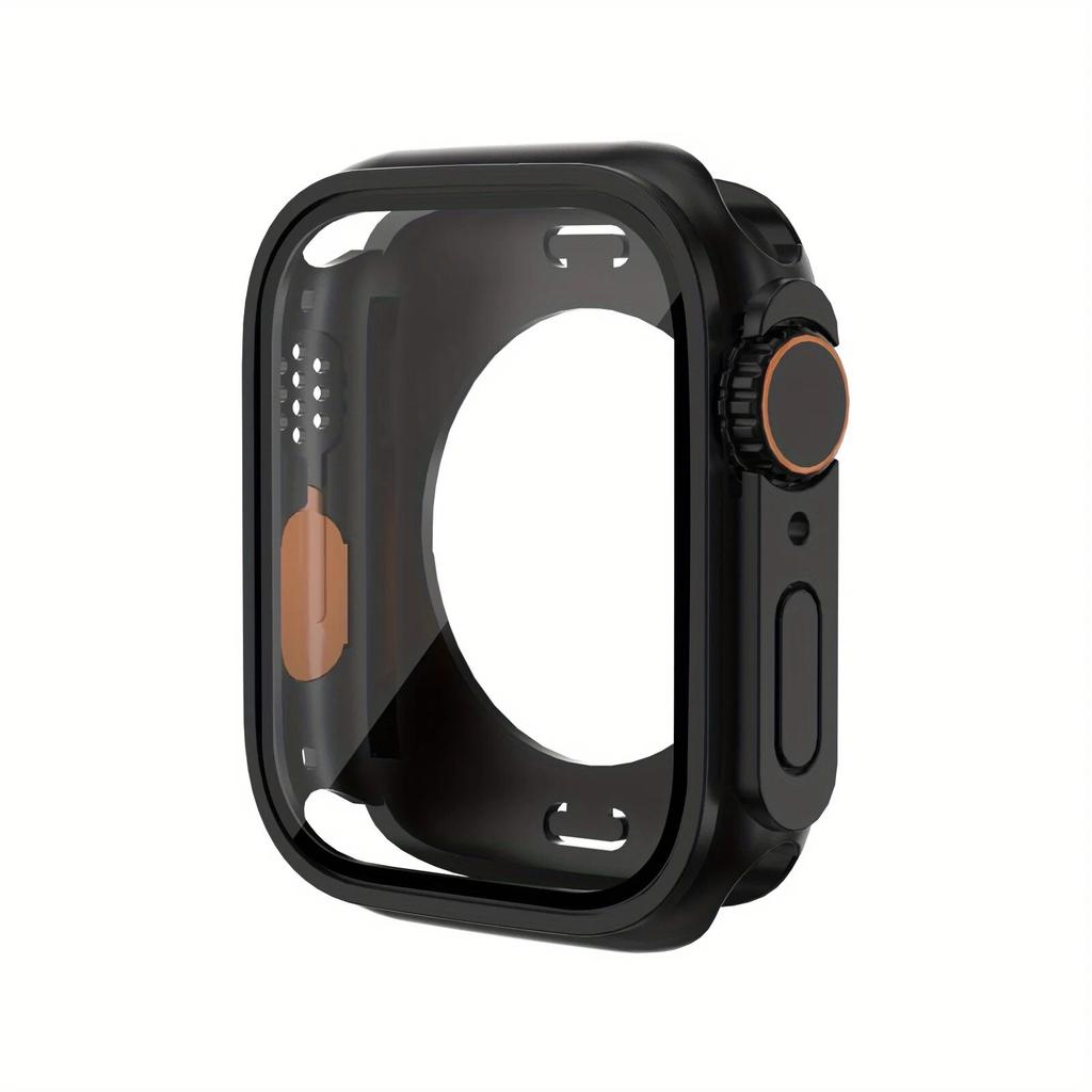 Change To Ultra Full Protector Case for Watch 45 46 44mm Tempered Glass Screen Protector for IWatch Series 10 9 8 7 6 SE 5