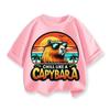 Capybara Kids Clothes Boys Girls Tshirts 19 Years Old Child 2025 Summer Short Sleeves Tops Birthday Party Gifts