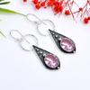 Kunzite Gemstone Handmade Solid 925 Solid Sterling Silver Jewelry Anniversary  Drop Earrings For Her