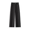 High-Waisted Wide-Leg Denim-Finish Women's Pants - Slimming, Loose, Spring/Summer 2025 Style