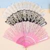Handheld Fans Lace Folding Fans for Dance Performance Photography Wedding Party