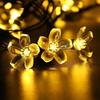 16 Plastic Flower String Diwali Lights for Decoration for Home, Led Curtain Light Warm White 3Mtr Indoor/Outdoor Lights (Battery Not Included)