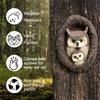 Owl Figurines Simulated Tree Hanging Resin Feeding Bird Statue Outdoor Garden Animal Ornaments