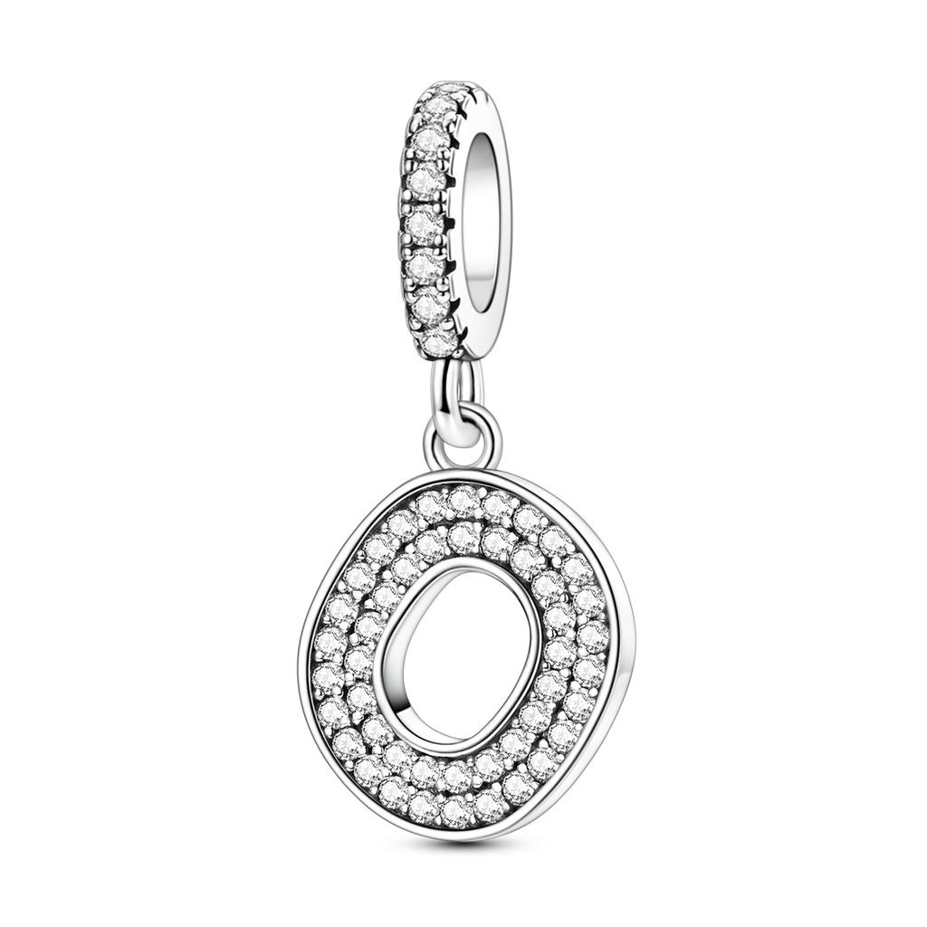 Pingente Pendurado de Cobre 26 Letras A-Z Pingente de Soletrar Zircônia Serve Pulseira Diy Joias Femininas