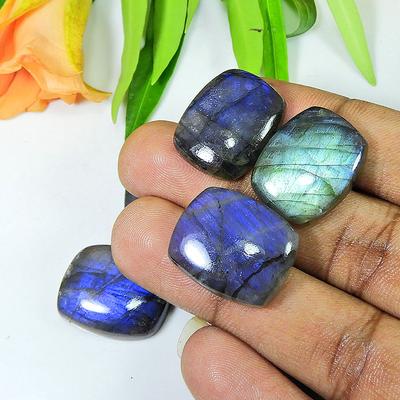 Rainbow Blue Labradorite Octagon Cabochon 17X22MM Loose Gemstone 06Pcs Lot LM-1175