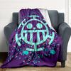 1pc ONE PIECE Flannel Throw Blanket HD Printed Lightweight Soft Warm All Season Blanket for Sofa, Bed, Travel, Camping Machine Washable