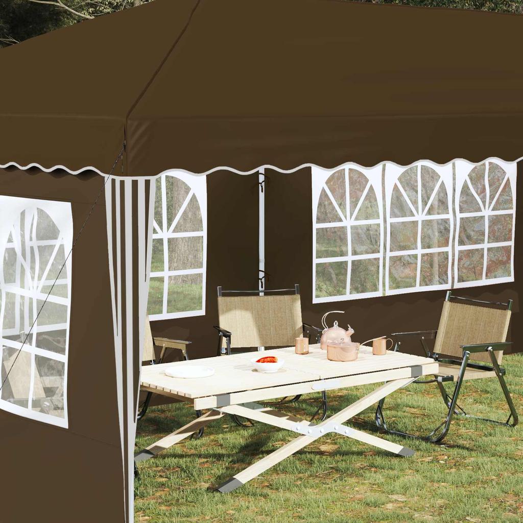 Pop Up Party Tent 575 X 289 X 245 Cm Taupe