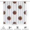 Bright White Bath Curtains With Citrus Fruit Pattern For Bathroom Decor Modern Shower Curtain Set In Pink, Yellow Black Design (