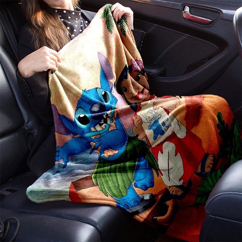 1pc Stitch Printing Blanket - Soft, All-Season Throw for Office Blanket, Personalized Gift with Adorable Cartoon Design