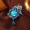 Heart Butterfly Brooch Badges for Women Girls Crystal Party Banquet Pin Corsages