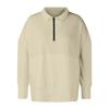 Women's Casual OversizedHalf Zippered Sports Shirt Long Sleeved Color With Pocket Pullover Top
