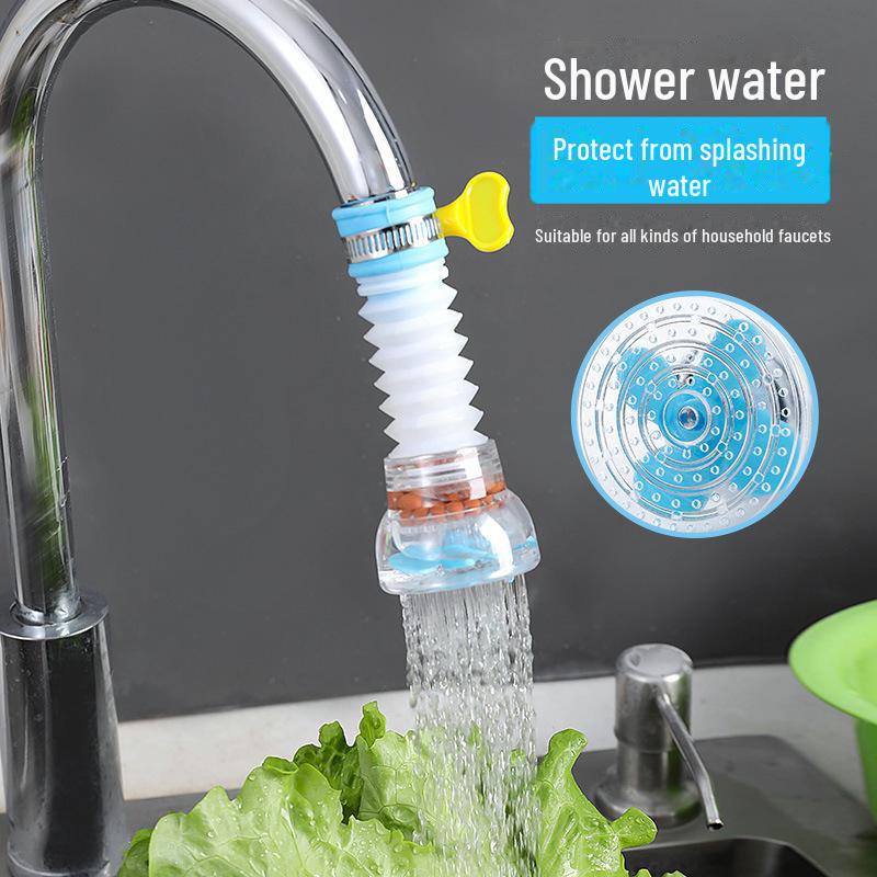 Fourth Gen Rotatable Telescopic Shower Faucet with Multi-Layer Splash-Proof Filter