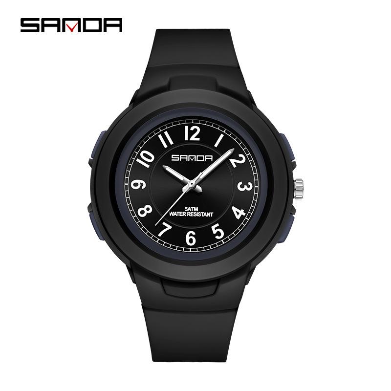 Sanda Unisex Fashionable Lightweight Korean Style Waterproof Sports Quartz Watch