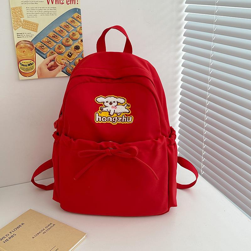 

School bag girl Japanese cartoon backpack soft sister large capacity niche design primary and secondary school students backpack красный