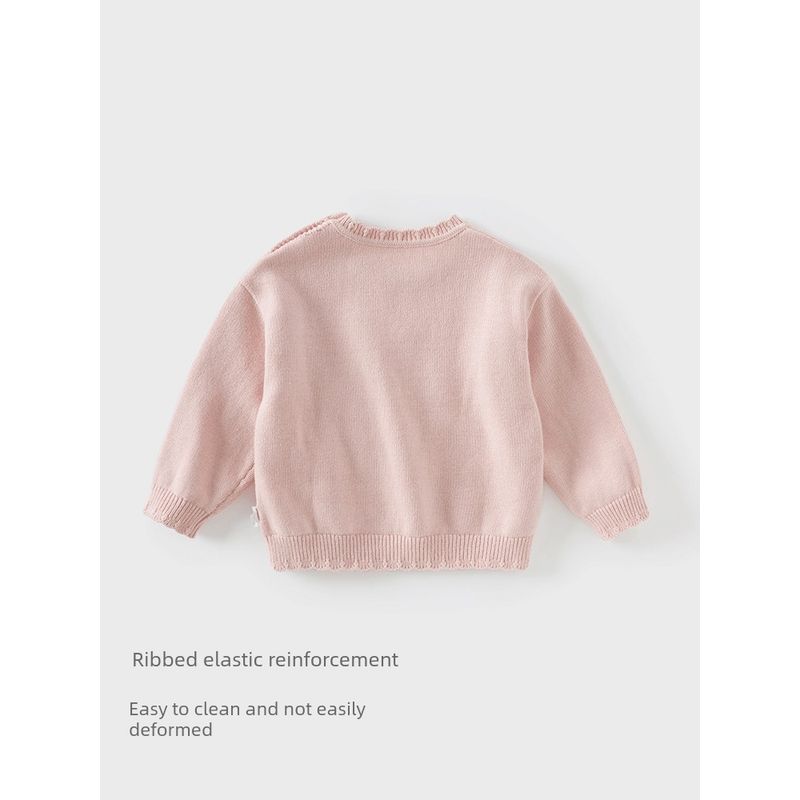[Same Style As In the Mall] David Bella Kidsren's Sweater Pullover 2026 Spring New Style Girls' Long-Sleeved Top