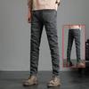 Spring and Autumn Jeans Embroidered Jeans Men's Slim Fit Casual Little Feet Trousers Stretch Vintage Street Denim Trousers Male
