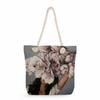 Flower Woman Print Thick Rope Single-shoulder Beach Bag 7213