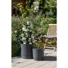 Pot de fleurs avec réserve rond - GARDEN ID - Lino - Ø 47 - 43 L - H 46 cm - Gris métallique