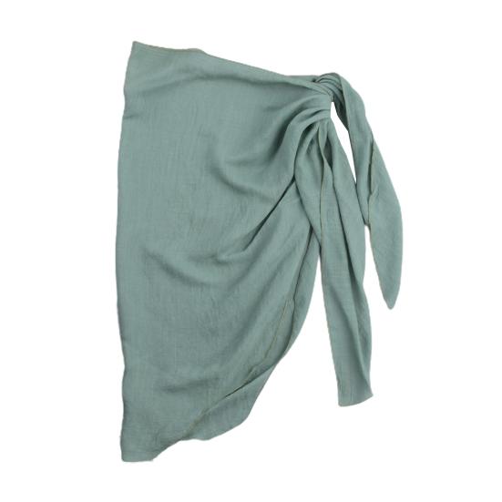 Elegant Swimwear Skirt Easy Match Polyester Strap Design Solid Swimsuit Skirt for Beach