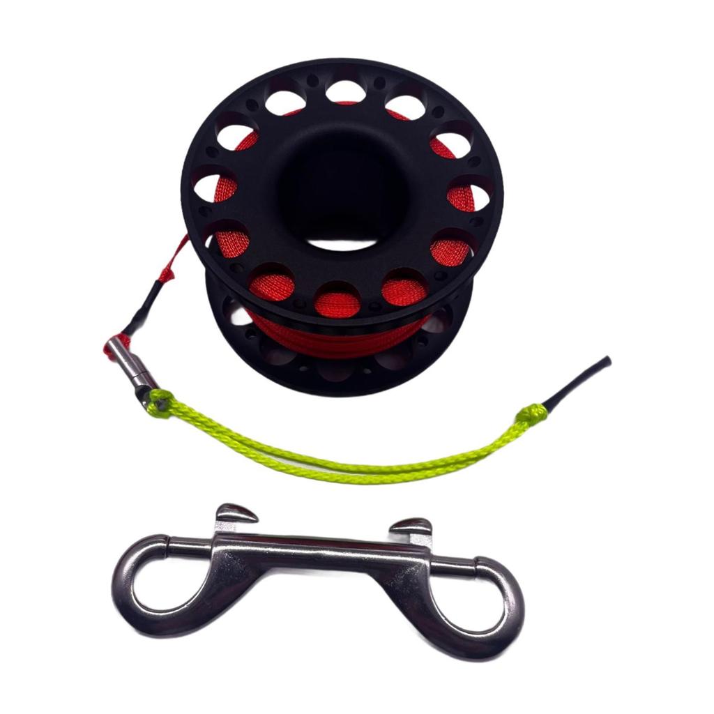 Diving Reel with Double End Bolt Snap Clip, Reel, Portable Spool for Accessories