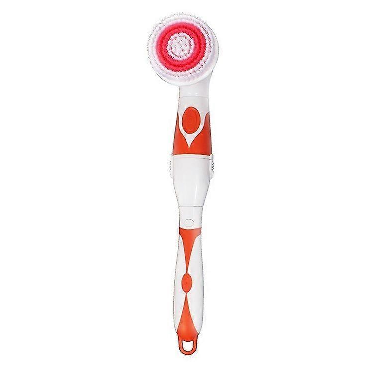 Multifunktionale Elektrische Wasserdichte Bade-Reinigungsbürste, Langstielige Massagebürste, mit 4 Bürstenköpfen