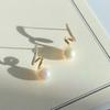 1 Pair Stud Earrings Twisted Rhinestones Jewelry Korean Style Faux Pearls Stud Earrings Jewelry Gifts
