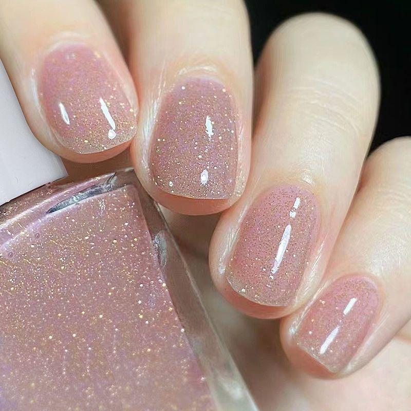 2026 New Year Red Super Sparkle Waterproof Nail Polish with Crushed Diamonds - Luxurious Whitening Formula