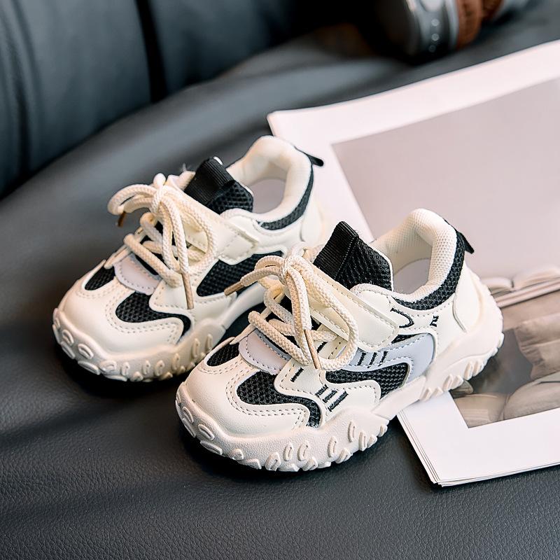 1-5 year old baby sports shoes boys and girls shoes mesh breathable 2025 autumn new soft-soled children's dad shoes
