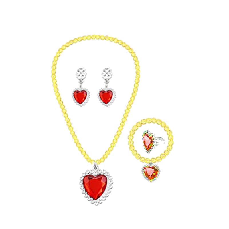 CREDIBLE Kids' Princess Sparkly Accessory Set, 8 Pieces (Heart Tiara, Magic Wand, Necklace, Earrings, Bracelet, Ring, Gloves, Original Merchandise),