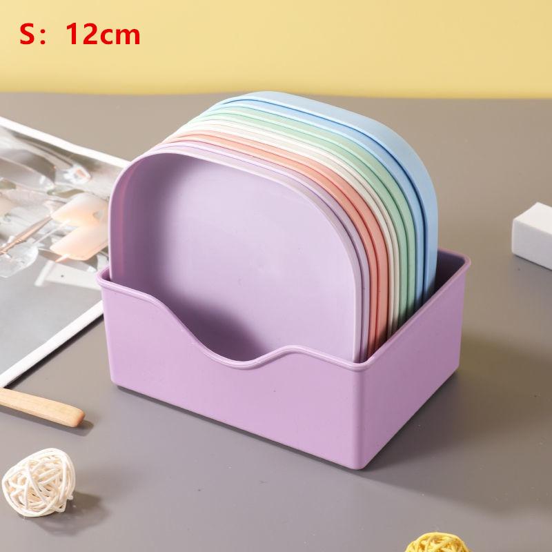 

New 10pcs Set Reusable Fruit & Dessert Plates - Washable, Multifunctional Snack Dishes With Built-In Base For Bones & Candy