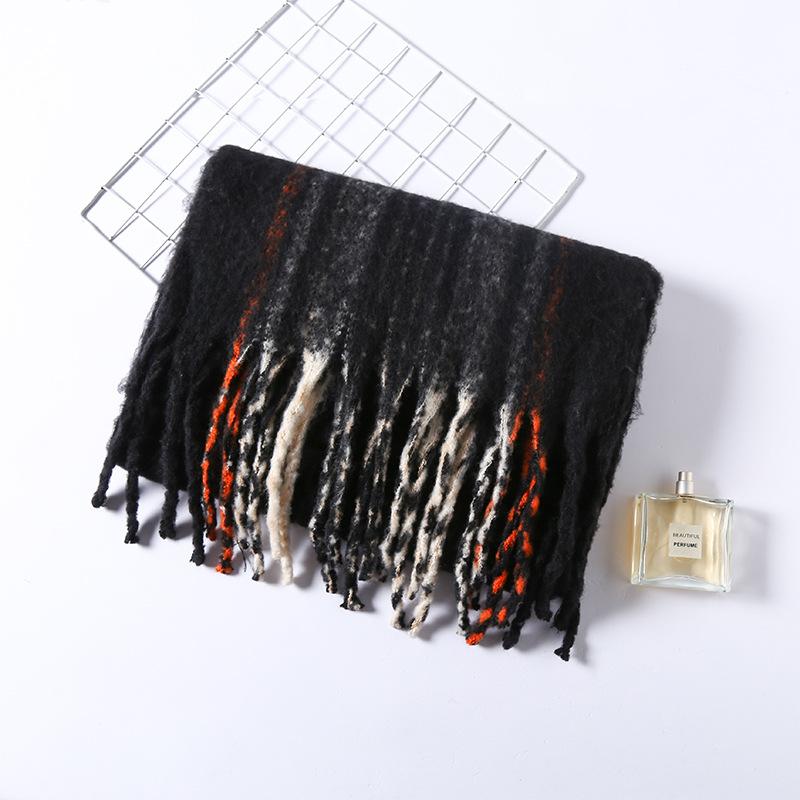 New Spring, Autumn and Winter Thickened Warm Hair Pulling Scarf Fashionable and Versatile