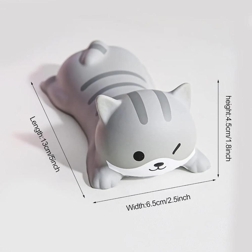 Kawaii Cat Squishy Toy Cute Animal Wrist Rest Support Mouse Squishy Stress Relief Toy Gift for Kid Desk Office Computer Laptop