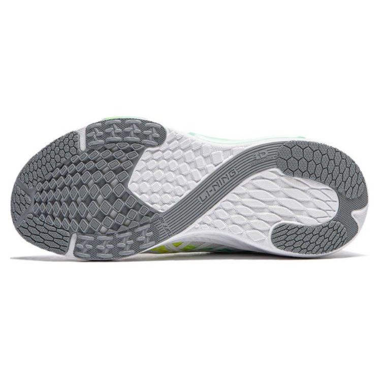 Li Ning Childrens Zhuque 1.0 Comfortable Versatile Shock Absorption Rebound Low Top Running Shoes Kids sneaker White Green YKFU004-3