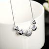 Women's Stylish Silver Plated Beads Charm Pendant Necklace Chain Jewelry Gift ADM