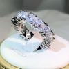 Sterling copper Classic Geometric Design Triangle Zircon Ring Single Row For Ladies Party Birthday Jewelry Gift