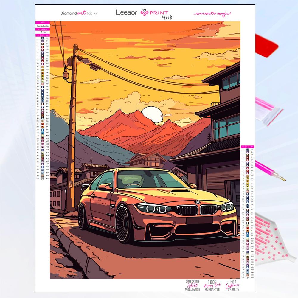 Kolorowe Samochody Malowanie Diamentowe Nowość 2026 Ulubione Zabawki Chłopców Pełna Mozaika z Cyrkonii Haft Zestaw do Haftu Krzyżykowego Dekoracja Domu