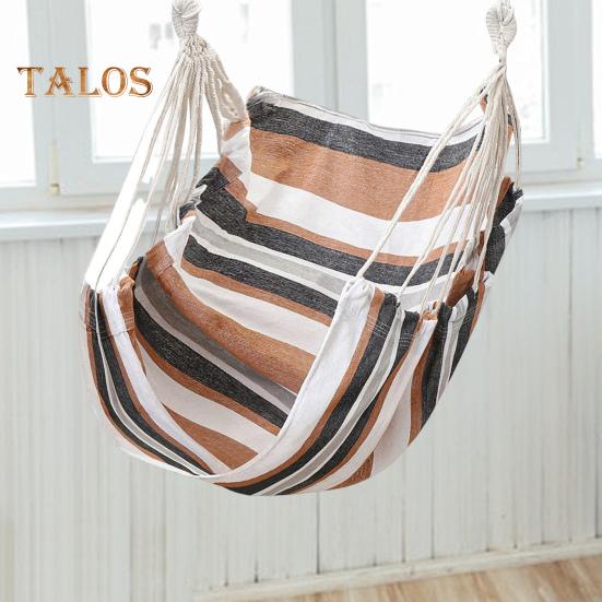 Hammock Chair Foldable Heavy Duty Lightweight Portable Handmade Cotton Weave Indoor Outdoor Garden Tree Hanging Swing Chair Seat