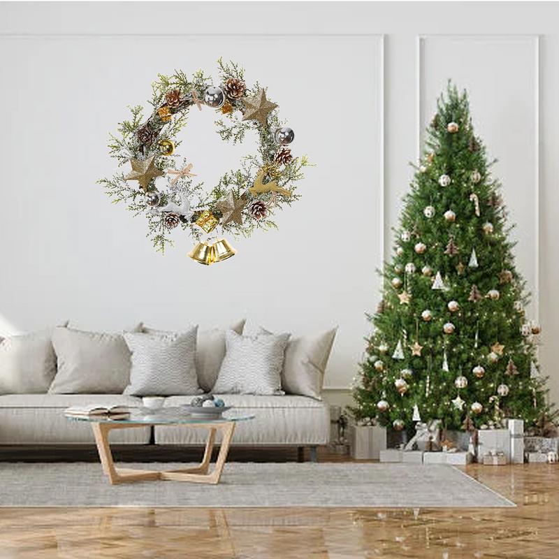 Weihnachtskranz für Haustür Fenster Wand Türdekoration Weihnachtsguirlande Ornament Halloween Partyzubehör
