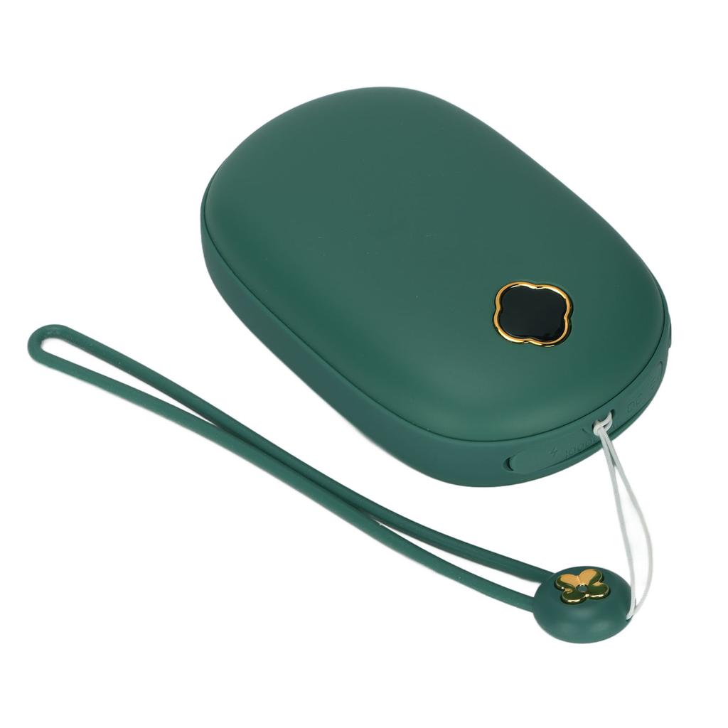 10000mAh Wiederverwendbarer Taschenwärmer Powerbank Tragbarer USB Elektrischer Handwärmer für Camping Grün