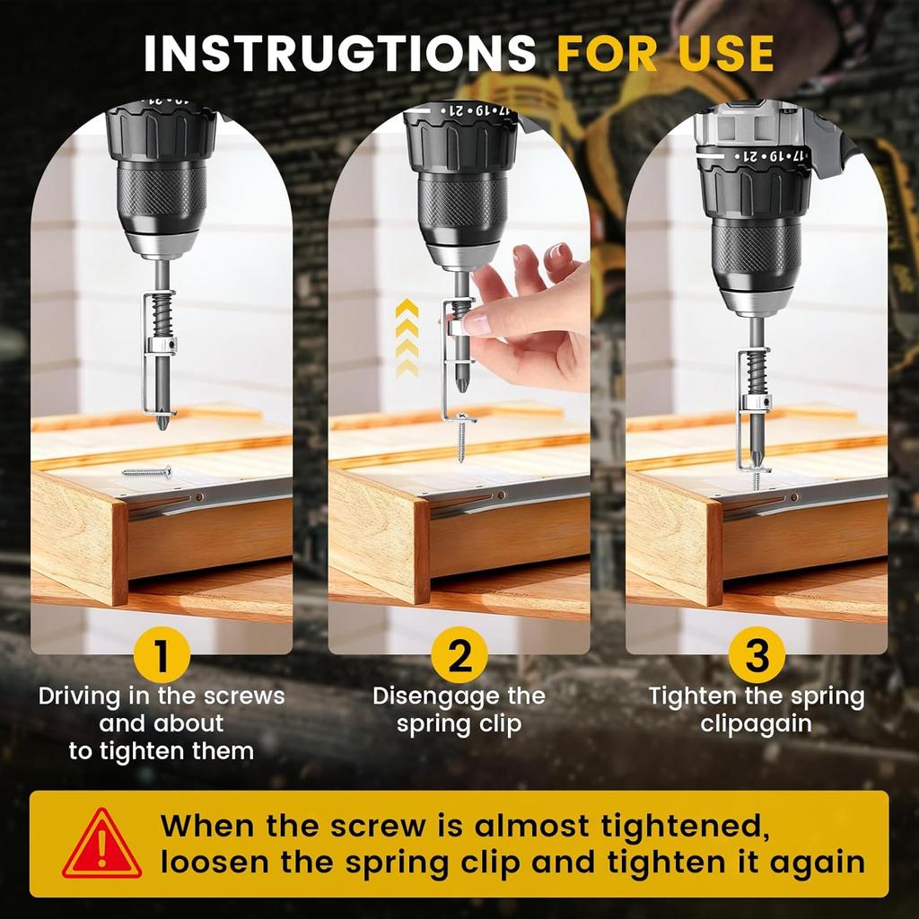 Screw Holder Drill Bit Phillips Anti-Drop Screwdriver Bit Fixing Clamp Set Suitable for Electric Drills Adapter Tool DIY Repair
